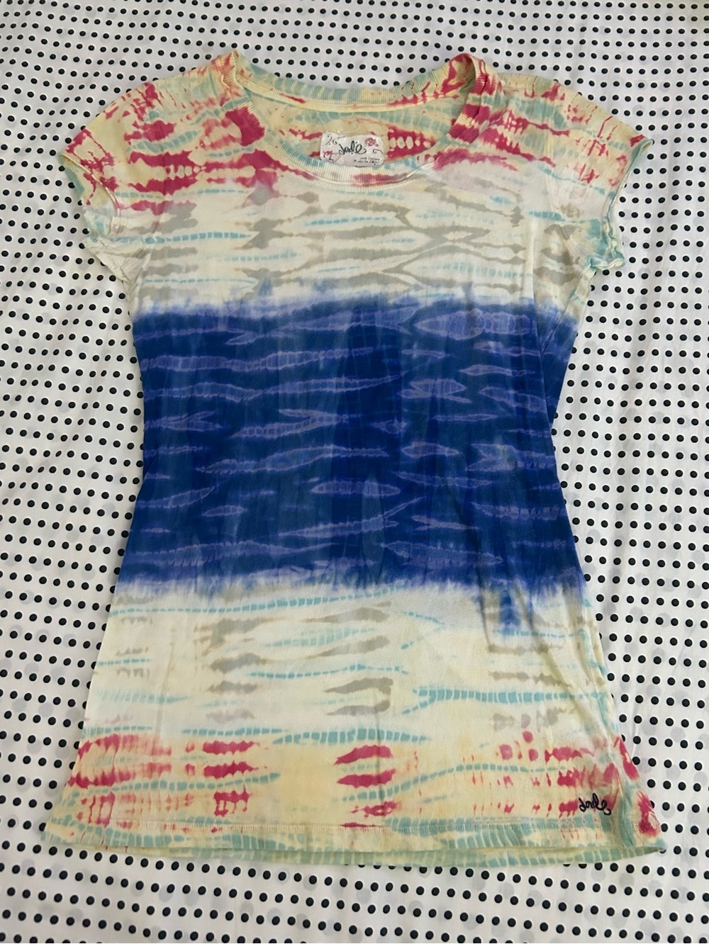 Vintage 2000s fitted tie dye tee